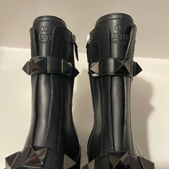 Black Studded Ankle Boots - Picture 7 of 8